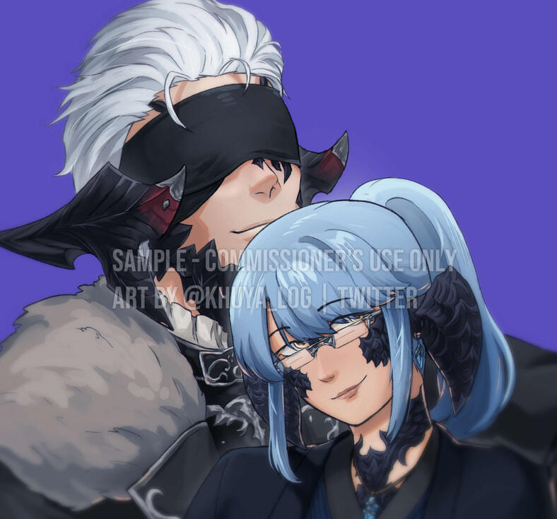 2 Character Rendered Bust: $90