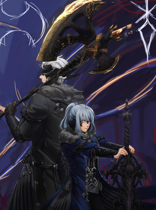 2 Character Waist-Up Render: $180