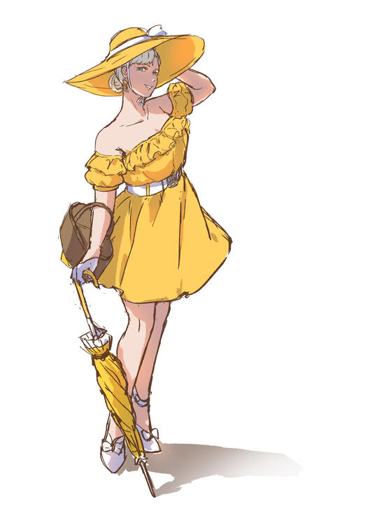 Fullbody Colored Sketch B: $90